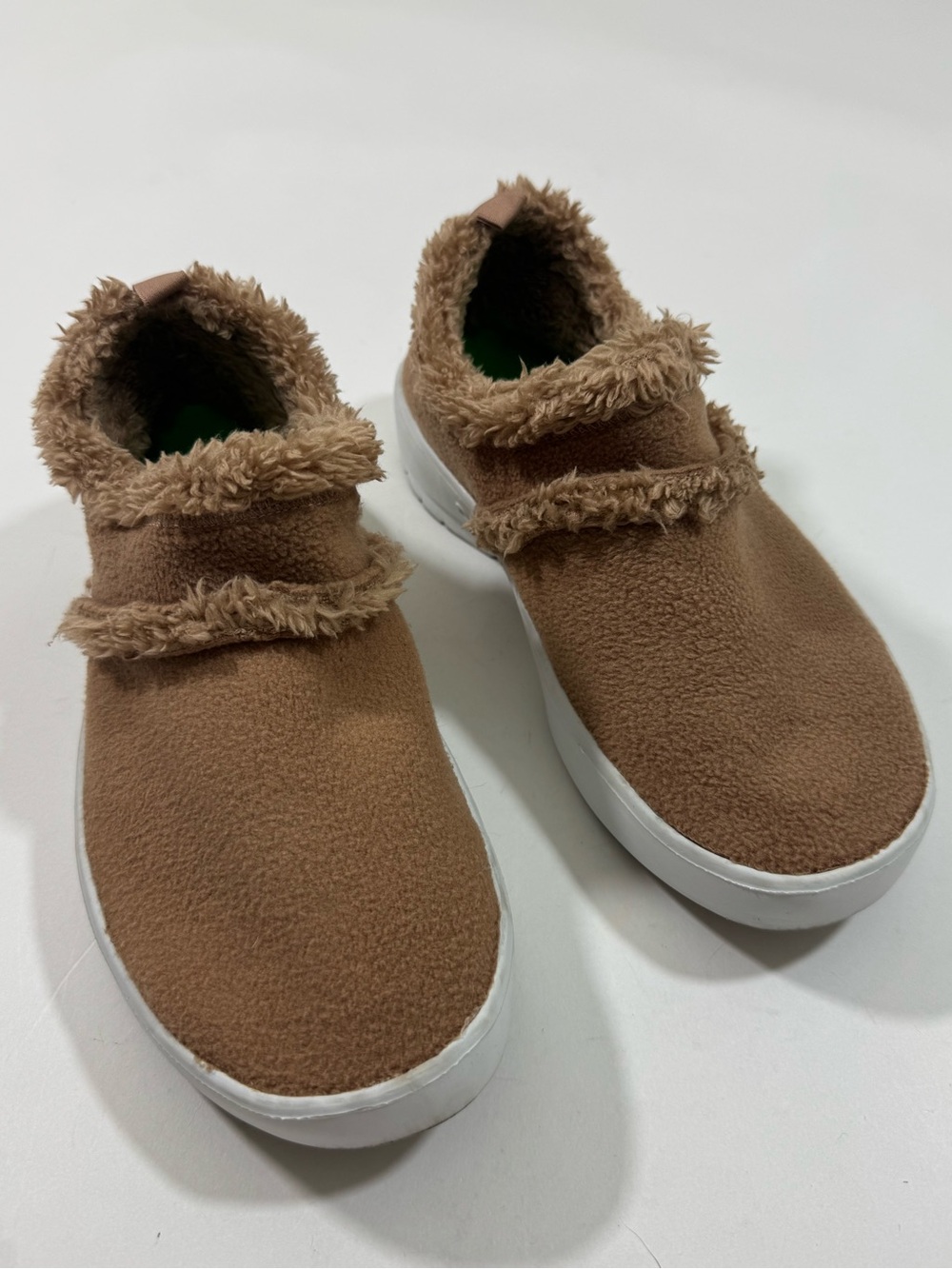Oofos Oocoozie Low Shoes Brown Sherpa Fleece